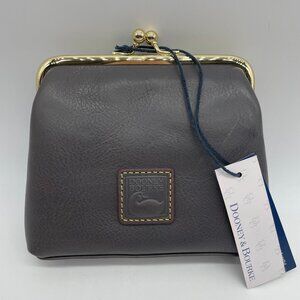 DISCONTINUED Florentine Large Framed Purse (Kisslock) in Slate color